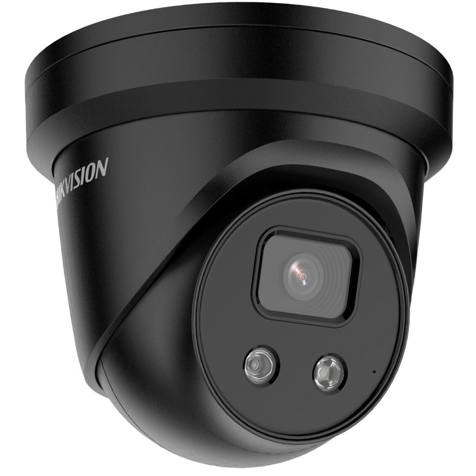 DS-2CD2346G2-ISU/SL(BLACK)(2.8mm)(C) 4MPix IP Turret AcuSense kamera; IR 30m, Audio, Alarm, mikrofon, reproduktor, blikač; černá