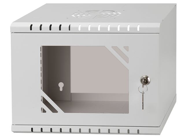 LEXI-Net Basic Rozvaděč nástěnný 10" 4U 280mm, dveře sklo, šedý