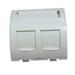 Modul pro 2x keystone 45x45mm s prachovkou oblý