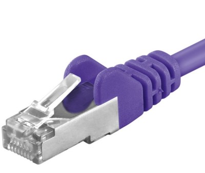 Premiumcord Patch kabel CAT6a S-FTP, RJ45-RJ45, AWG 26/7 0,25m fialová