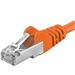 Premiumcord Patch kabel CAT6a S-FTP, RJ45-RJ45, AWG 26/7 1m oranžová