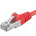 Premiumcord Patch kabel CAT6a S-FTP, RJ45-RJ45, AWG 26/7 5m červená