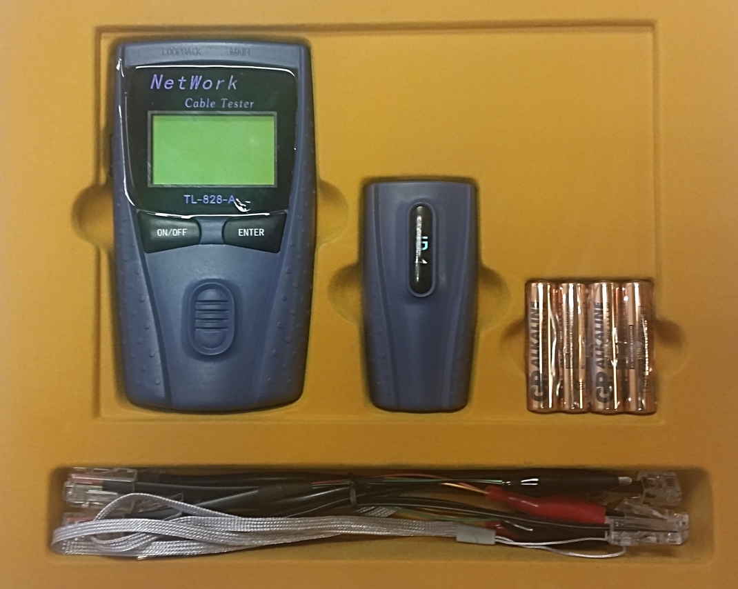 Tester datových a telefonních kabelů LCD, měření délky